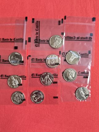 MONEDAS PLATA PALENCIA A TRAVES DE SUS PERSONAJES 