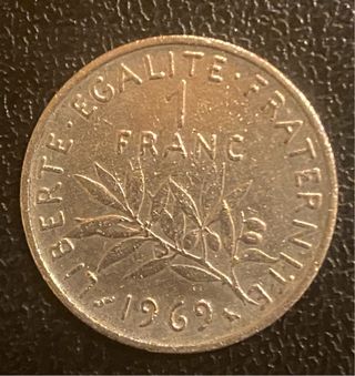 1 FRANC Semeuse, nickel 1969 Paris