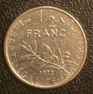 Francia ½ franc, 1973