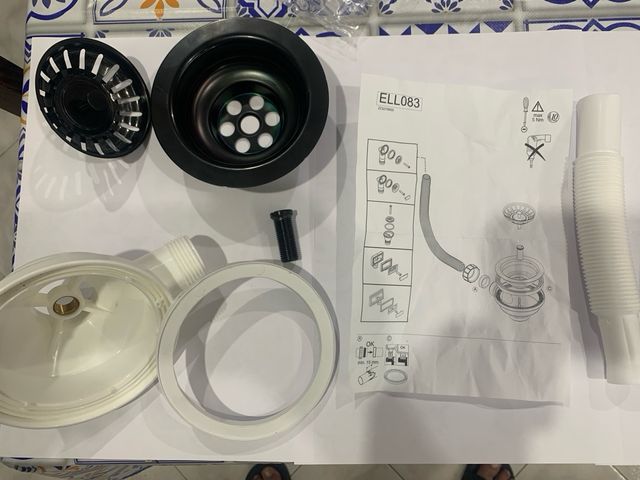 Piletta Lavabo Cucina tipo Basket in nero lucido