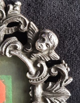 Relicario en plata de San Pío X.