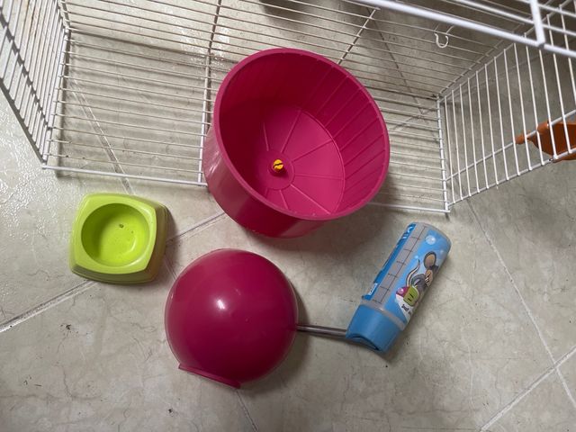 Jaula hamster con accesorios 