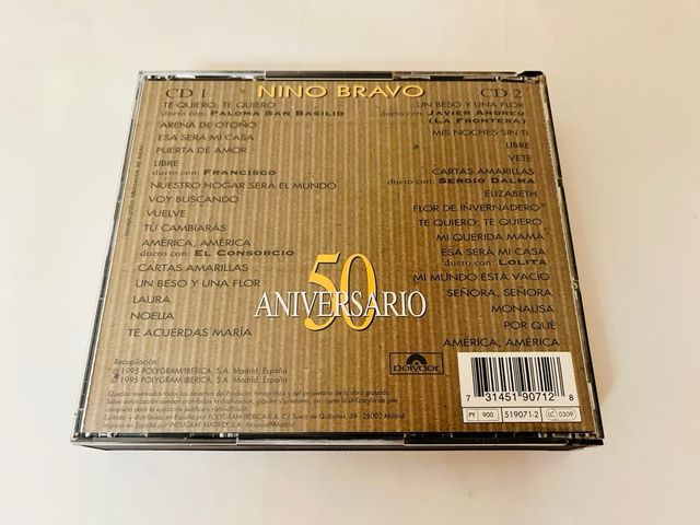 Doble CD NINO BRAVO 50 aniversario