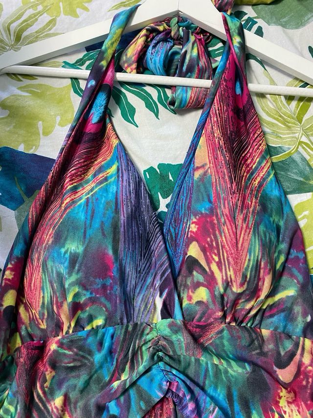 Vestido largo multicolor 