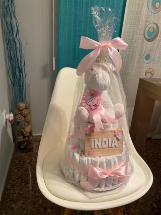 Tarta Pañales Unicornio