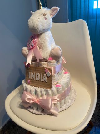 Tarta Pañales Unicornio