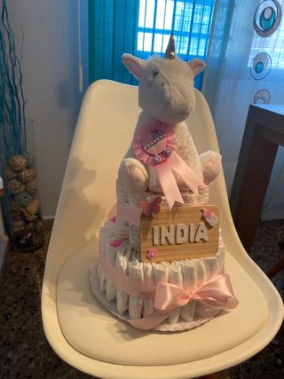 Tarta Pañales Unicornio