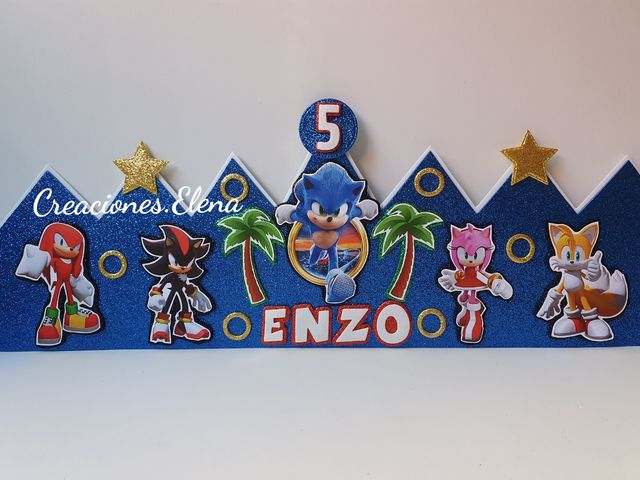 Coronas Sonic personalizadas