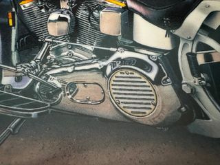 PIATTO HARLEY DAVIDSON FAT BOY 1990 TESTE GIALLE