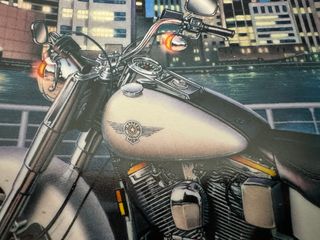 PIATTO HARLEY DAVIDSON FAT BOY 1990 TESTE GIALLE