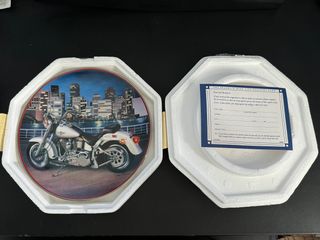 PIATTO HARLEY DAVIDSON FAT BOY 1990 TESTE GIALLE