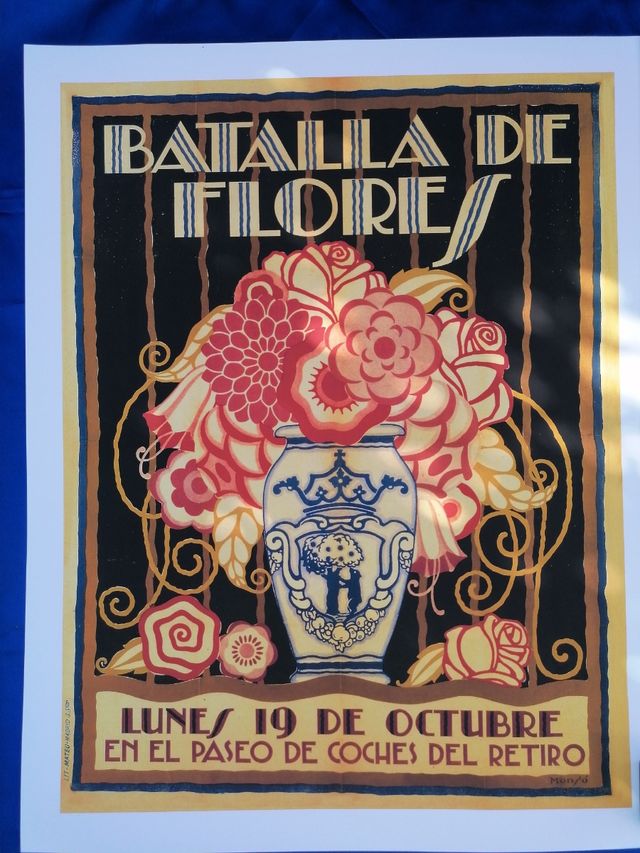 ARTE. MADRID 1915. BATALLA FLORES. CAR