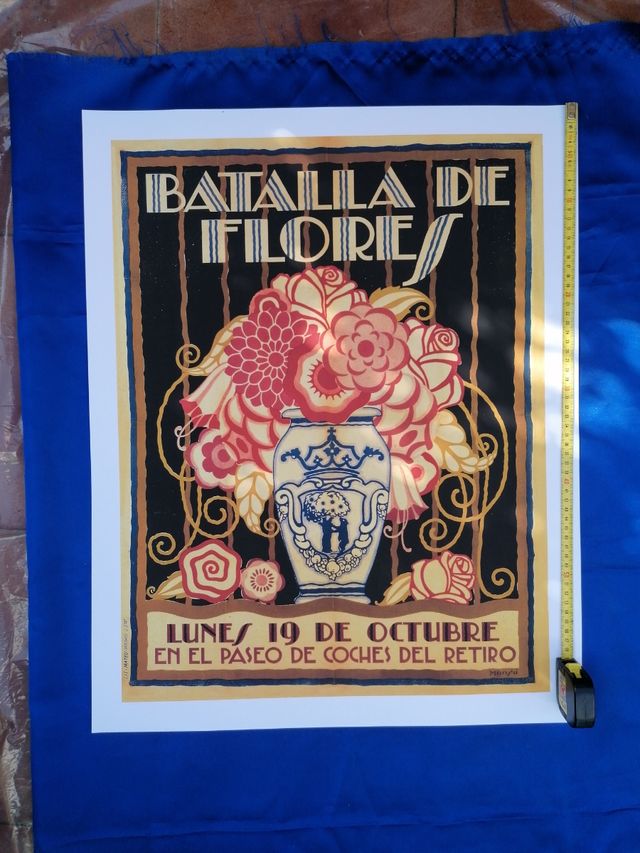 ARTE. MADRID 1915. BATALLA FLORES. CAR