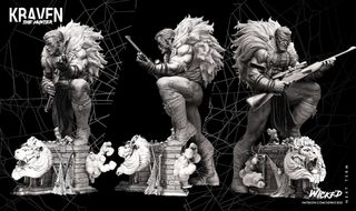 Figura Kraven cazador resina 3d profesional