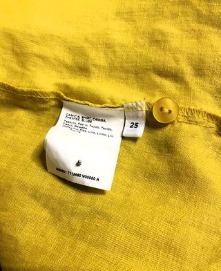 Camisa amarilla de lino Persona