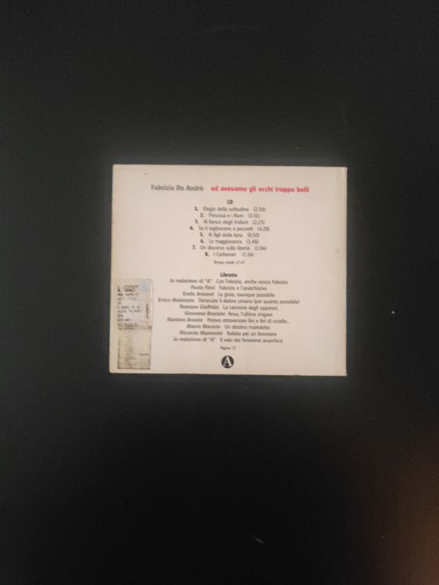 CD Fabrizio De Andrè