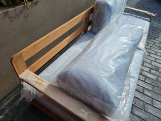 Sofá de jardín de teca Naterial Baelo o Bari gris