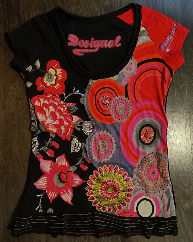 Camiseta desigual talla M/L