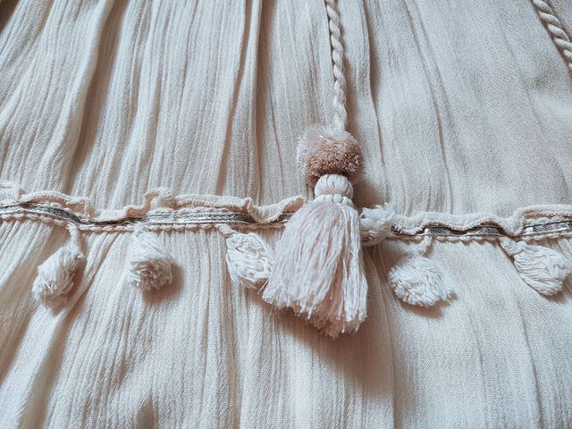 Vestido boho romántico pedrería