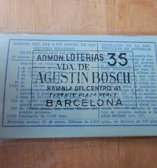 Décimos de lotería nacional 1969