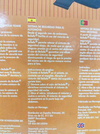 Cinturón de seguridad para embarazadas