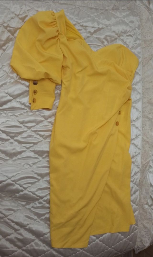 Vestido Verona Midi Amarillo Talla XL