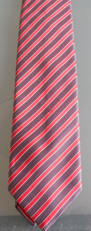 Cravatta pura seta Made in Italy Regimental Grigia