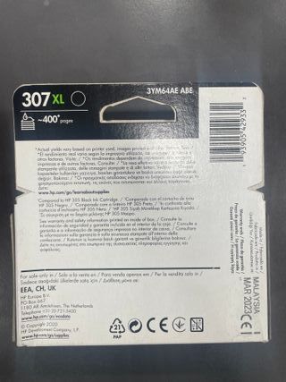 CARTUCHO ORIGINAL HP ALTA CAPACIDAD 307 XL