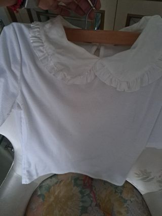 Zara talla S camiseta cuello bebe