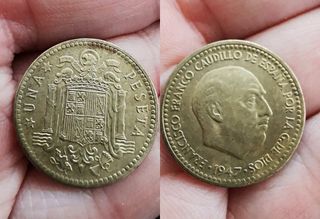 Peseta 1947 estrella*49 Franco