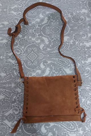 Bolso Marrón Ante Parfois Bandolera
