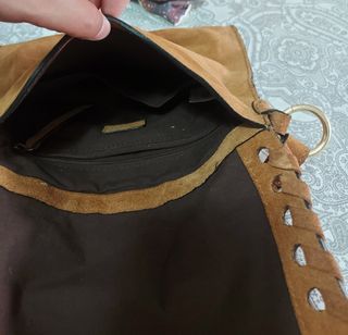Bolso Marrón Ante Parfois Bandolera