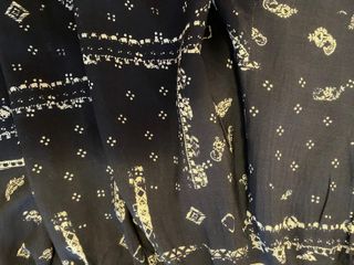 Minifalda playera azul con estampado blanco M