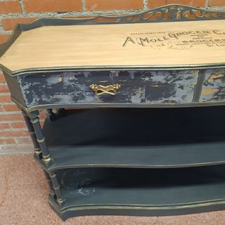 Consola madera restaurada Art Nouveau - OFERTAt