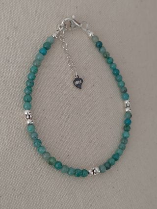 Pulsera, plata ley y crisocola 