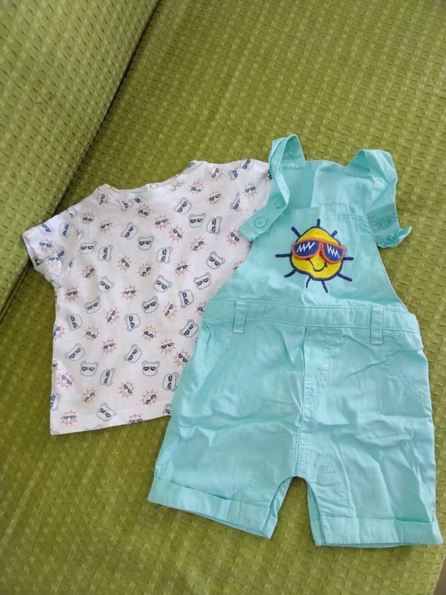 Salopette e maglietta bimbo