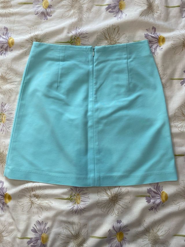 Falda aguamarina