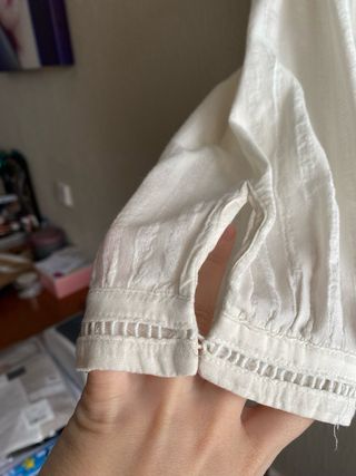 Camisa beige lino - zara