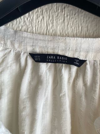Camisa beige lino - zara