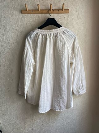 Camisa beige lino - zara