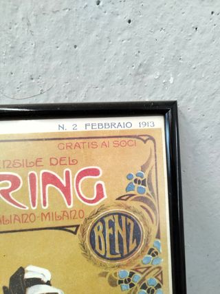 Ristampa pubblicitaria vintage 1900 con cornice