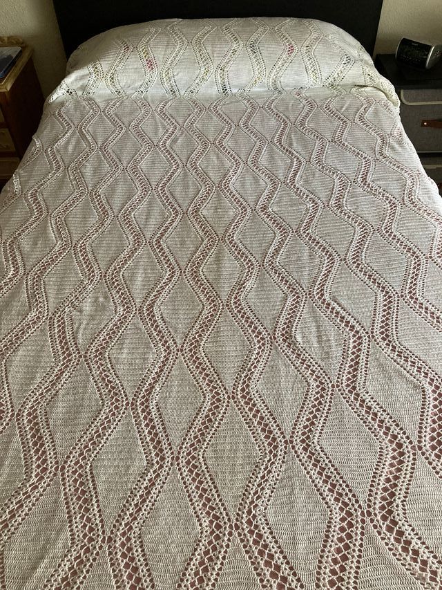 Colcha blanca ganchillo