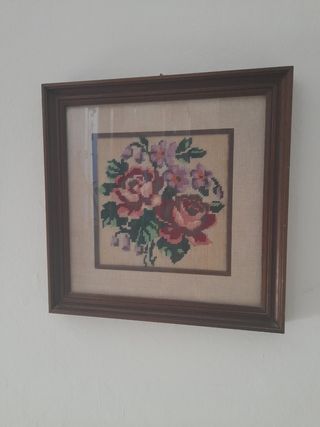 Quadro ricamato a mano