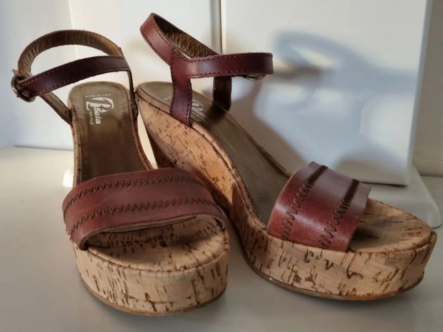 Sandali alti con zeppa