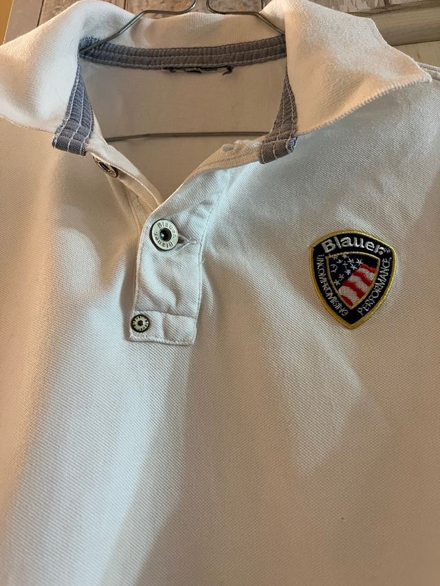 Polo uomo bianca Blauer t. S