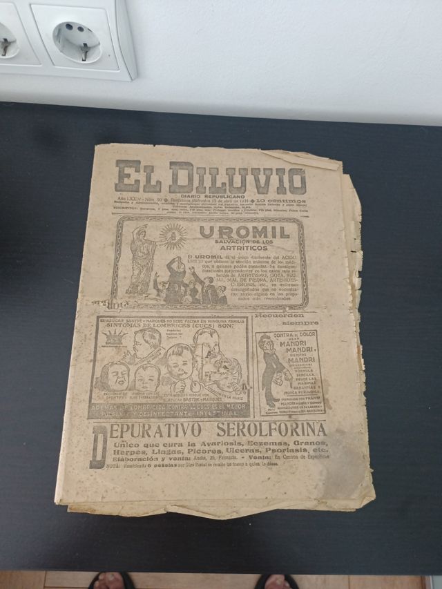 Vecchio giornale del 1931