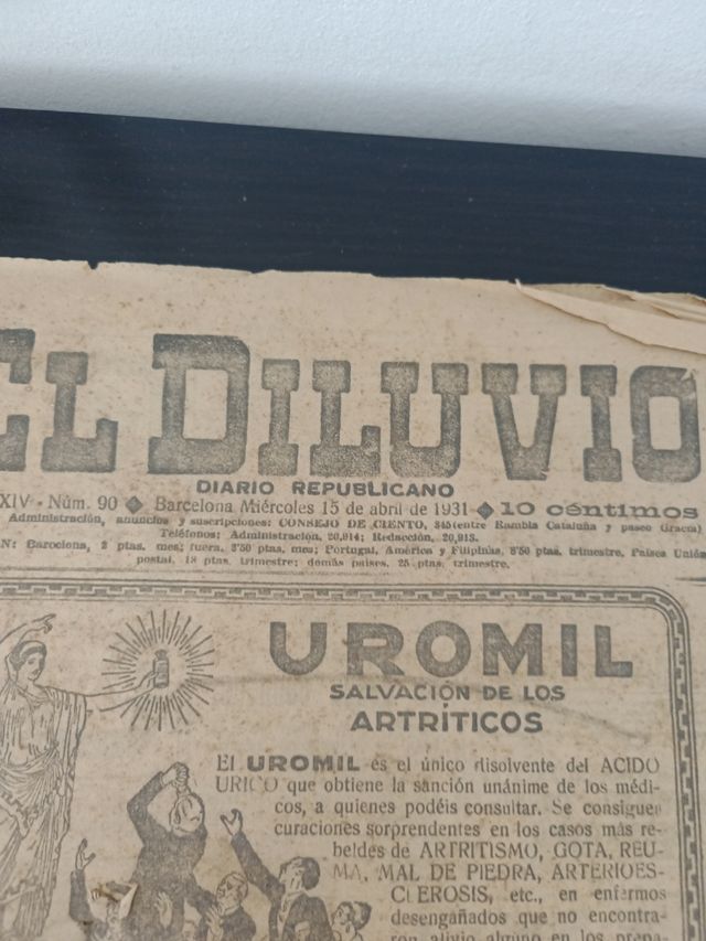 Vecchio giornale del 1931