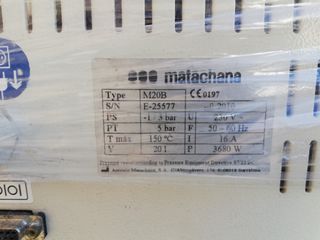 AUTOCLAVE MATACHANA M20B