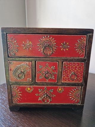 Joyero de madera. Estilo boho. Natura