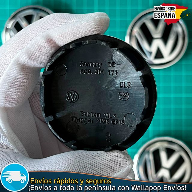X4 Tapacubos Volkswagen 55mm TapaBuje 6C0601171